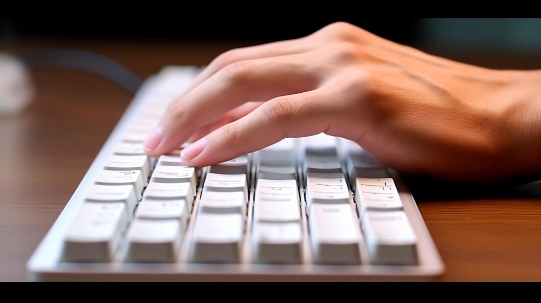 fingers on keyboard